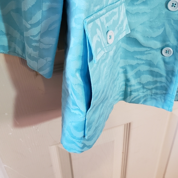 Linea by Louis Dell'Olio, 7 button Jacket with stand-up collar, fully lined, L - Picture 8 of 15